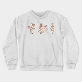 Cactus rose gold glitter Crewneck Sweatshirt